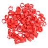 100PCS/Bag 8MM 001-100 Numbered Plastic Letter Pigeon Bird Leg Bands Rings(red)