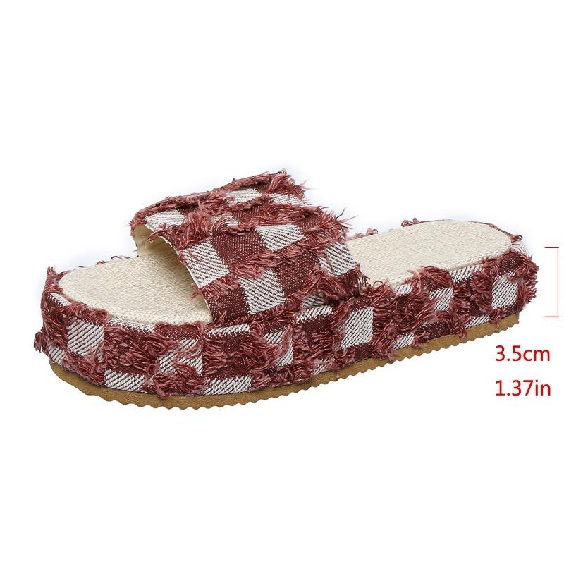Large Thick Sole Slope and Sponge Cake Casual Slippers for Women