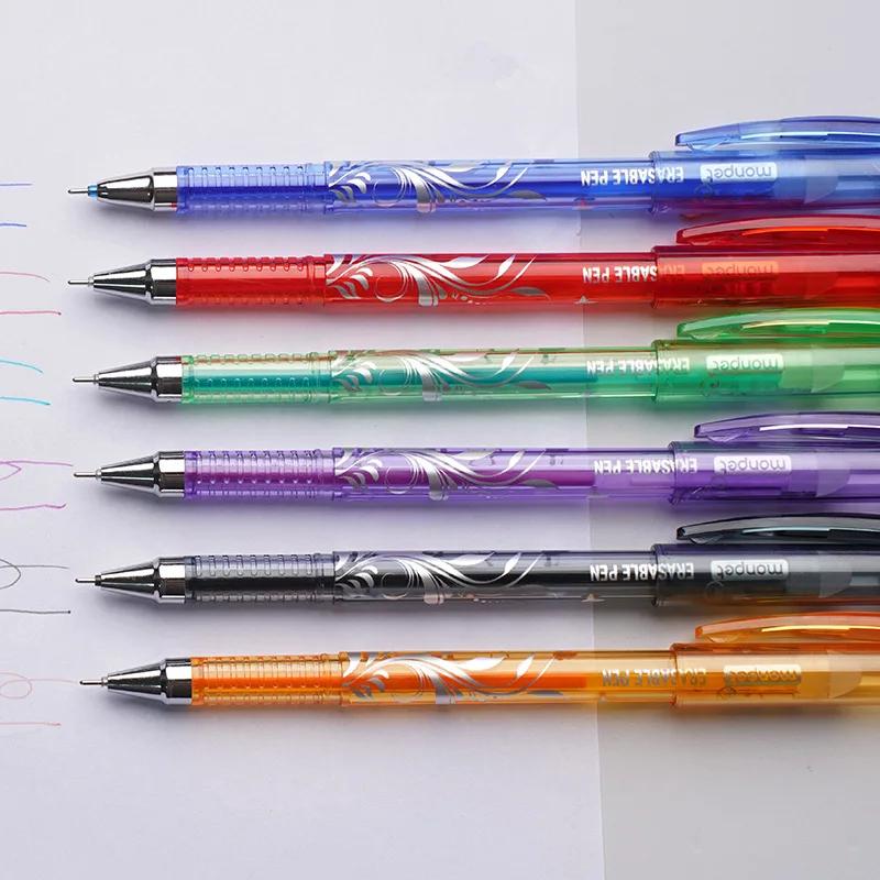 8 Pcs 0.5mm Erasable Pen Refill Set 8 Color Ink Gel Pen Rod Washable Handle School&Office Writing Stationery Gel Ink Pen