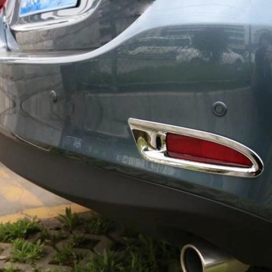 For Mazda 6 Atenza 2018-2021 Chrome Tail Rear Fog Light Lamp Covers Trim Bezel
