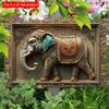 2d Flat 30*20cm, Vintage Thai Elephant Wooden Wall Art, Wooden Sign Decorative Wall Poster, for Home, Kitchen, Garden, Bedroom, Bar Decor.