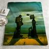 art SSalvador Dalii Throw Warm Soft Flannel Blanket Multiuse for Sofa Bed Camping Travel Nap