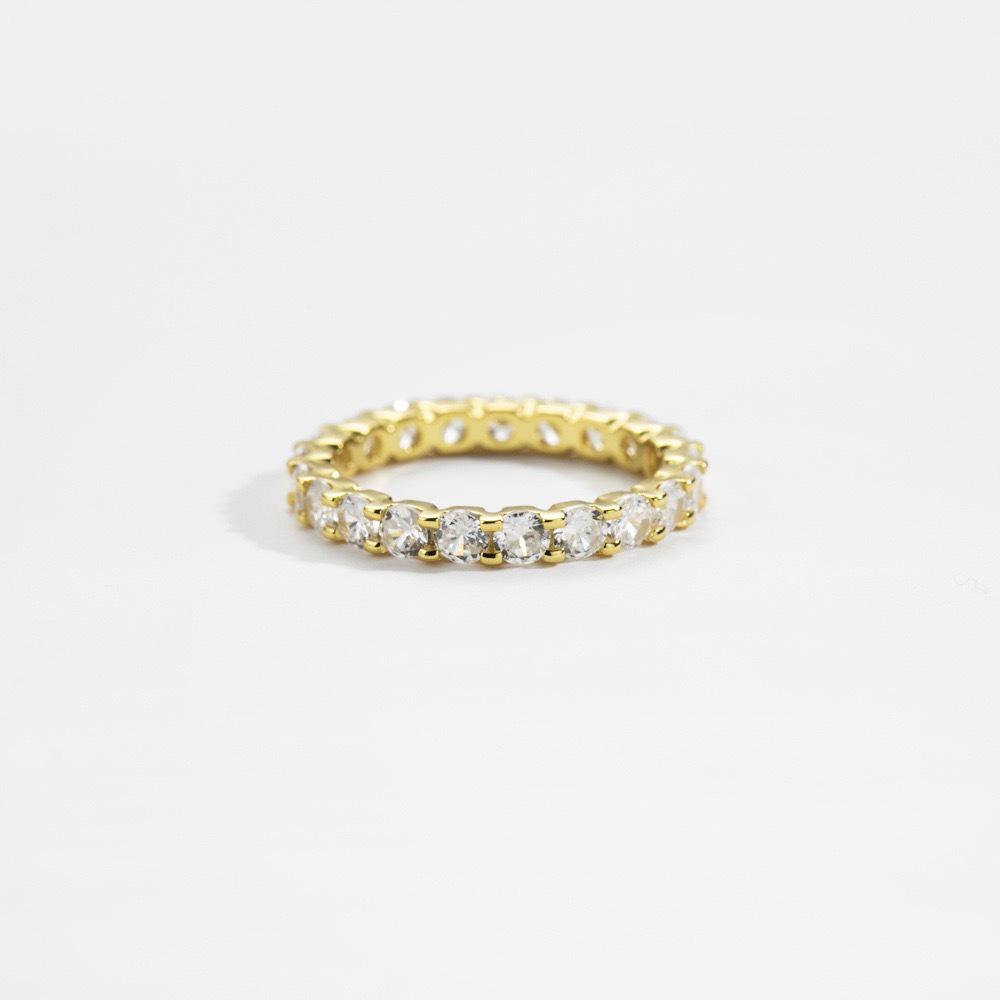 S925 Sterling Silver Starry Micro-Pave Diamond Ring for Women - High-End European and American Fashion Index Finger Ring