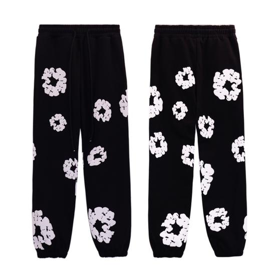 Женские спортивные штаны с эластичной талией, регулируемые на шнурке, женские спортивные брюки с цветочным принтом, спортивные повседневные брюки