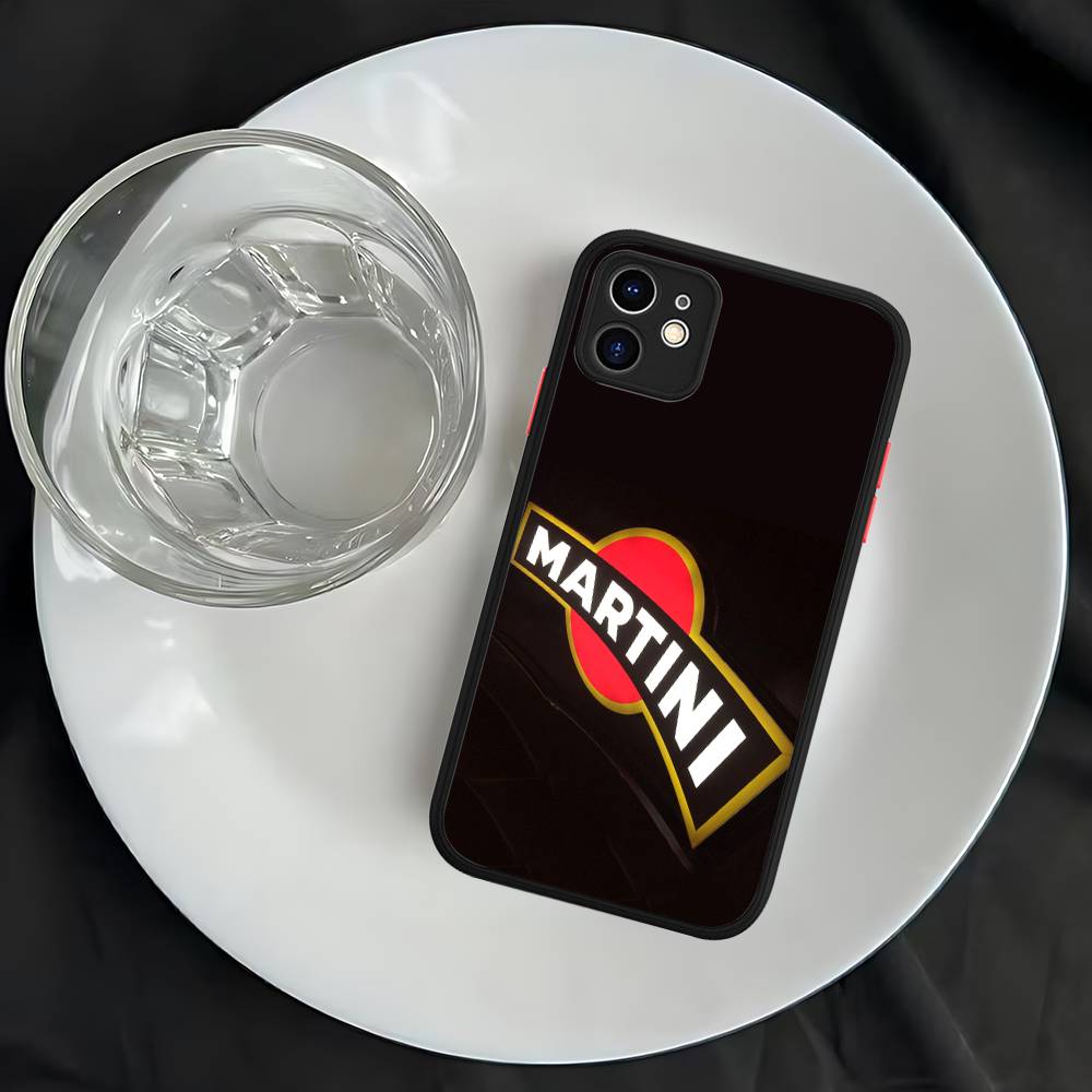 M-Martini Racing Чехол с горизонтальной полосой, матовый, защитный, для iPhone 16 15 14 13 12 11 Pro Max X XS MAX
