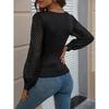 Spring And Autumn New Women'S Versatile Long Sleeve Daily Business Commuter Elegant Comfort Sexy Bottom Shirt Top