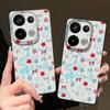 Чехол с узором из синих звезд и бантов для Xiaomi Redmi Note 14 13 Pro 5G 4G 12 11 Funda Xiaomi 14T 13T 11T Pro Силиконовая крышка с текстурой кожи
