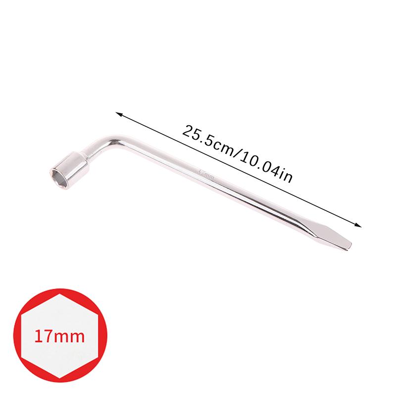 Ключ для крепления колес запасного колеса автомобиля - шестигранная головка типа L, 17/19/21 мм, инструмент для ремонта торцевой головки с прорезью, стандартный ключ для шин