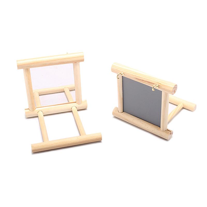 Деревянное зеркало для птиц с подставкой для жердочки Подставка для игрушек для птиц Игрушка для попугаев Кореллы Клетка для попугаев Аксессуары для клеток