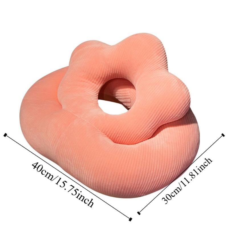 Double-sided Bear Pillow Stuffed Toy Plush&Ice Silk Sunmer Nap Pillow Winter