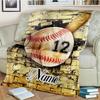 Playing Softball Customize Your Name Blanket Warm Comfortable And Soft Blankets Are Suitable For Home Lunch Break Blanket Office Sofa Sofa Gift To