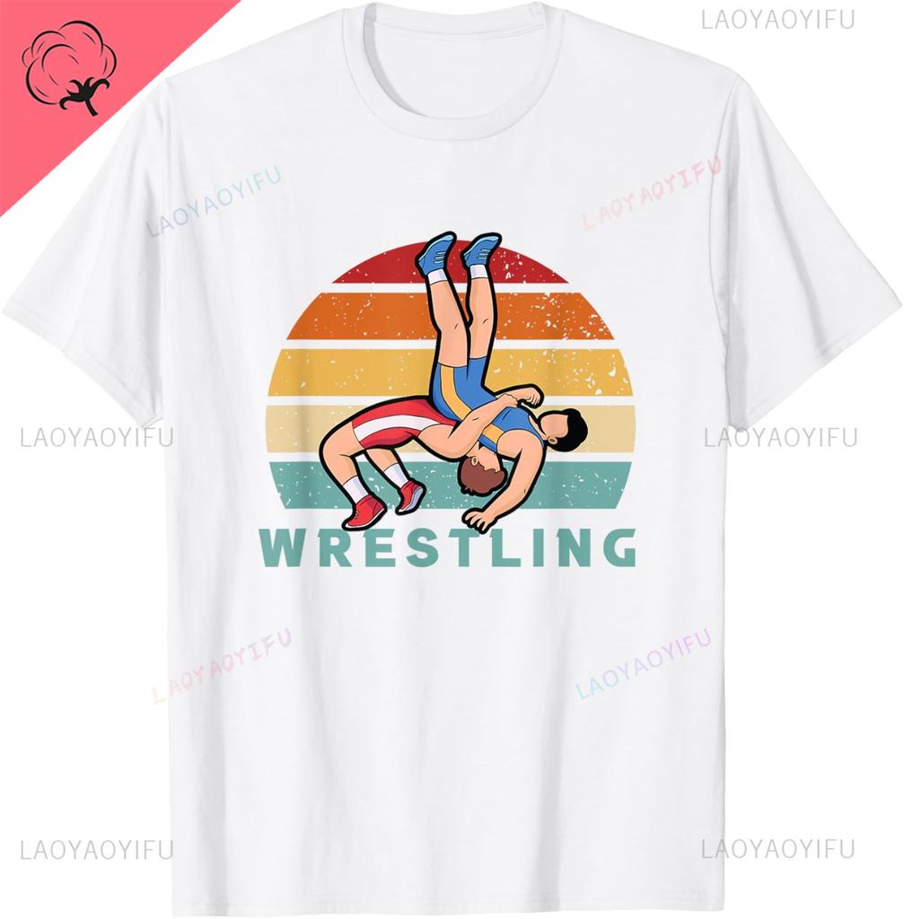 Eat Sleep Wrestle Repeat Funny Wrestling & Wrestler T-Shirt Gift Cotton T Shirt Graphic Print T Shirts Street Tops Clothing
