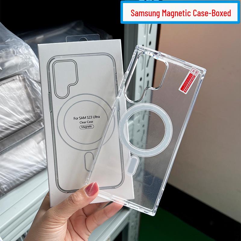 Samsung S25 Ultra & Z-Fold6 Magnetic Magsafe Case: Transparent, Foldable, S24 Plus-Compatible Hard Shell