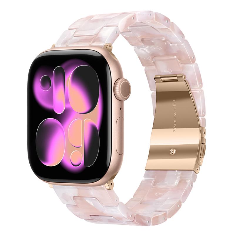 Роскошный полимерный ремешок для Apple Watch Ultra 3 2 49 мм 11 10 42 мм 46 мм Звеньевой браслет Iwatch Серии 9 7 8 6 5 SE3 45 мм 41 мм 40 мм 44 мм