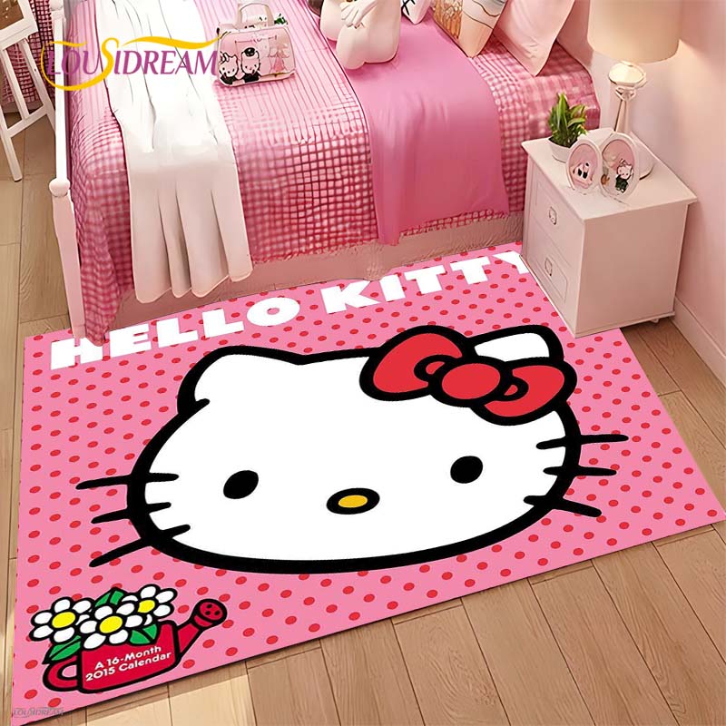 Hello Kitty каваи Мультяшный Аниме Ковер для Гостиной Спальни Коврик для Кухни Двери Детский Нескользящий Напольный Коврик Alfombra Подарок на День рождения