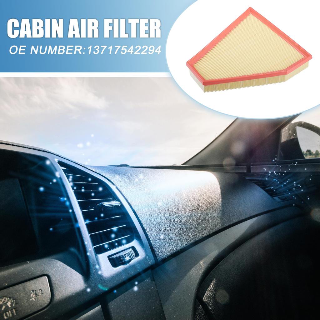 ABSOPRO Cabin Air Car Air Part X X Compatible with BMW 128I L6 Yellow Filter, Filter, Number 13717542294, 10.35" 10.24" 1.93", 3.0L 2008-2013,