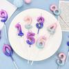 Happy Birthday Cake Decorated Interstellar Digital Colorful Candle Children's Delicate Candy Color 0-9 Number Candle Party Decor