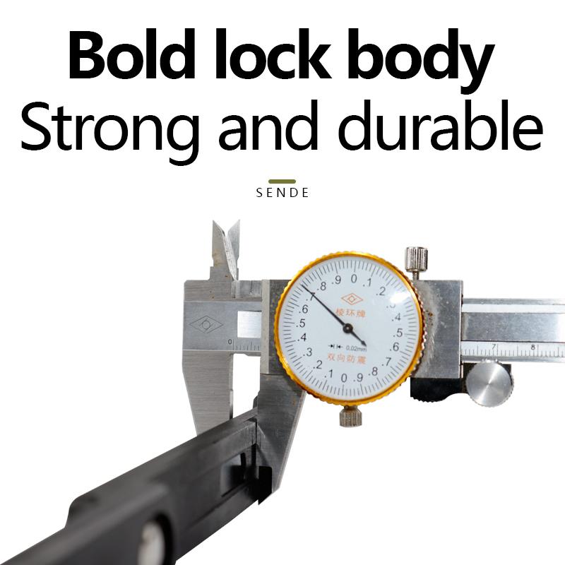 SENDE Bicycle 4 Combination Folding Lock Cast Iron Bicycle Accessories Anti-theft Lock Riding Mountain Road Ebike Lock
