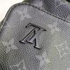 [Pre-Owned] District Mm Monogram Canvas Leather Commuter Briefcase Laptop Bag - Very Good #OMBN2A
