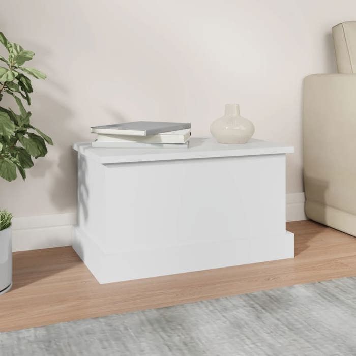 VidaXL Storage Box White 50x30x28 Cm Engineered Wood 816496