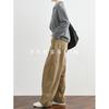 FAESSLIN Women's Khaki Corduroy Wide-Leg Trousers