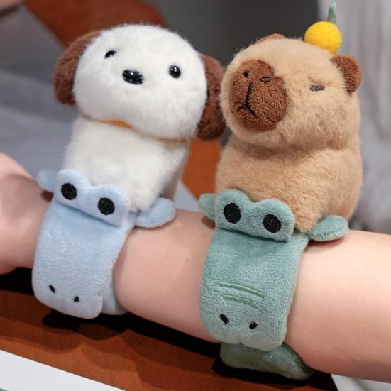 Браслет-лента Capybara Slap с рисунком животных из мультфильмов, собак и кошек, легко защелкивающийся браслет