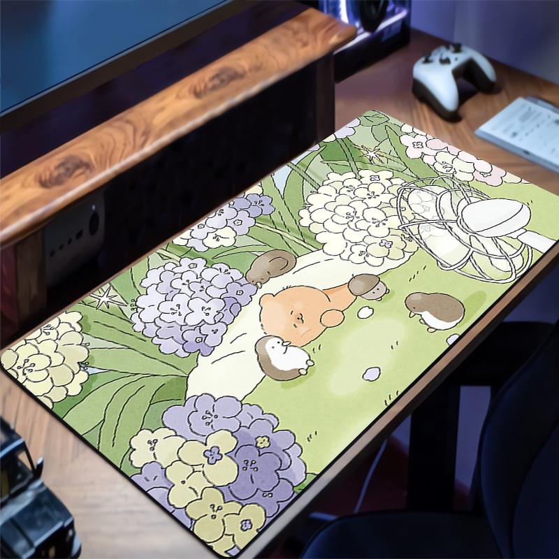 Size Mouse Pad Gaming Mousepad Rubber Mouse Mat Cartoon Squirrel Gamer Extended Desk Mat Mechanical Keyboard Pads Cute Mousepads