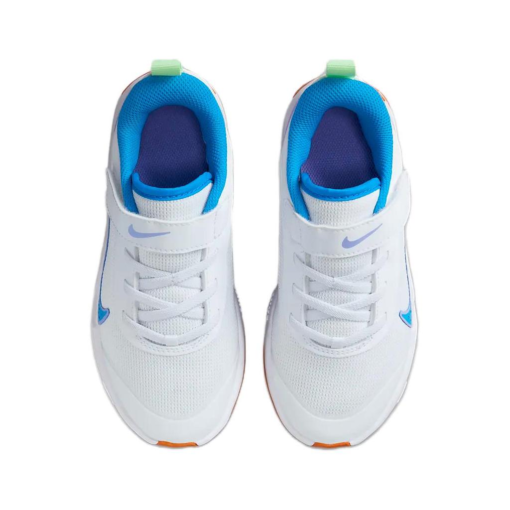 Nike Кроссовки Omni Multi-Court PS White Photo Blue Kids Vapor-Green Total-Orange DM9026-107