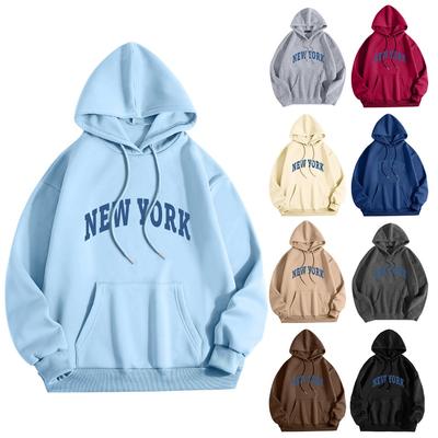 Мужские толстовки с капюшоном New York USA City, модные толстовки с принтом в виде букв, свободные повседневные спортивные свитера Harajuku с капюшоном