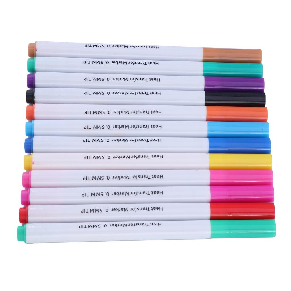 12 цветов термопереводных маркеров 0,5 мм/1 мм/2,0 мм трансферные маркеры сублимационные чернила маркеры для поделок футболок кружек