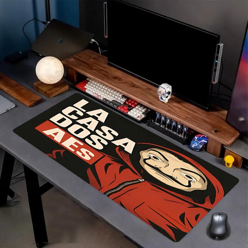 La Casa De Papel Theme Mouse Pad, Non Slip Rubber Base, Multifunctional Office & Home Decor, Perfect for Workspace Personalization.
