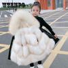 Children's Pie To Overcome The Winter Girl Imitation Fur Detachable Liner Foreign Style Girls Thick Cotton Coat Fashion Warm Plush Coat