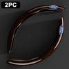2PCS Carbon Fiber Car Steering Wheel Cover Anti-skid For Ford F150 Ranger Fiesta Focus Transit Mustang Mondeo MK2 MK3 MK7 MAX