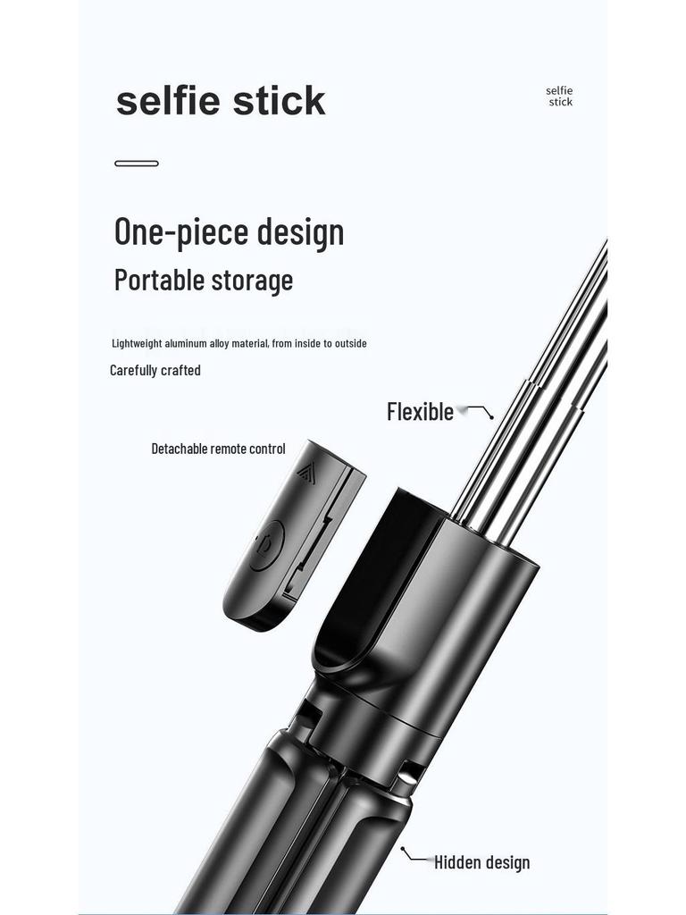 High-End Multifunctional Bluetooth Selfie Stick & Tripod with Remote for Outdoor Live Streaming Photography