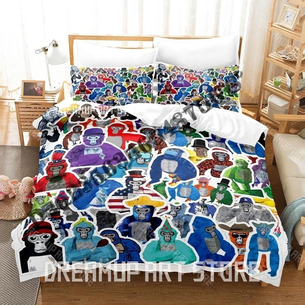3D Print Gorilla Tag Game Bedding Set Single Twin Full Queen King Size Bed Set Adult Bedroom Duvetcover Sets Anime Bed Shee
