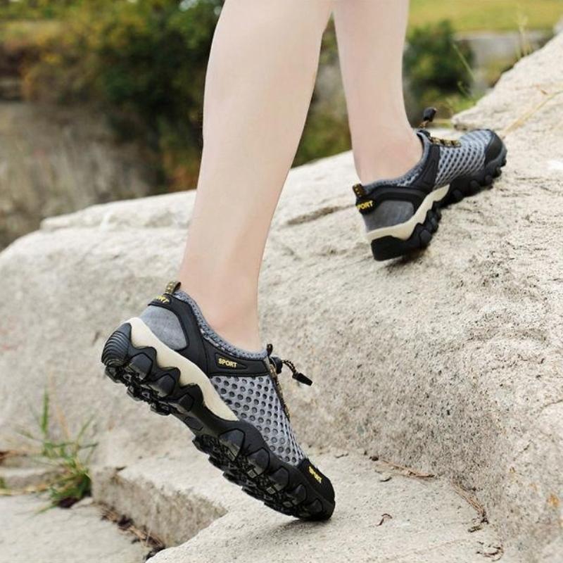 Модная летняя мужская сетчатая спортивная обувь, модная альпинистская дышащая легкая нескользящая обувь для активного отдыха, бега, бега, повседневная обувь