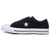 One Star Fashion Casual Low Top Canvas Shoes Unisex Sneakers Black White 161551C