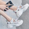 100% натуральная кожаная обувь на толстой подошве, летние женские сандалии, повседневные женские туфли, увеличивающие рост, белые туфли A3507