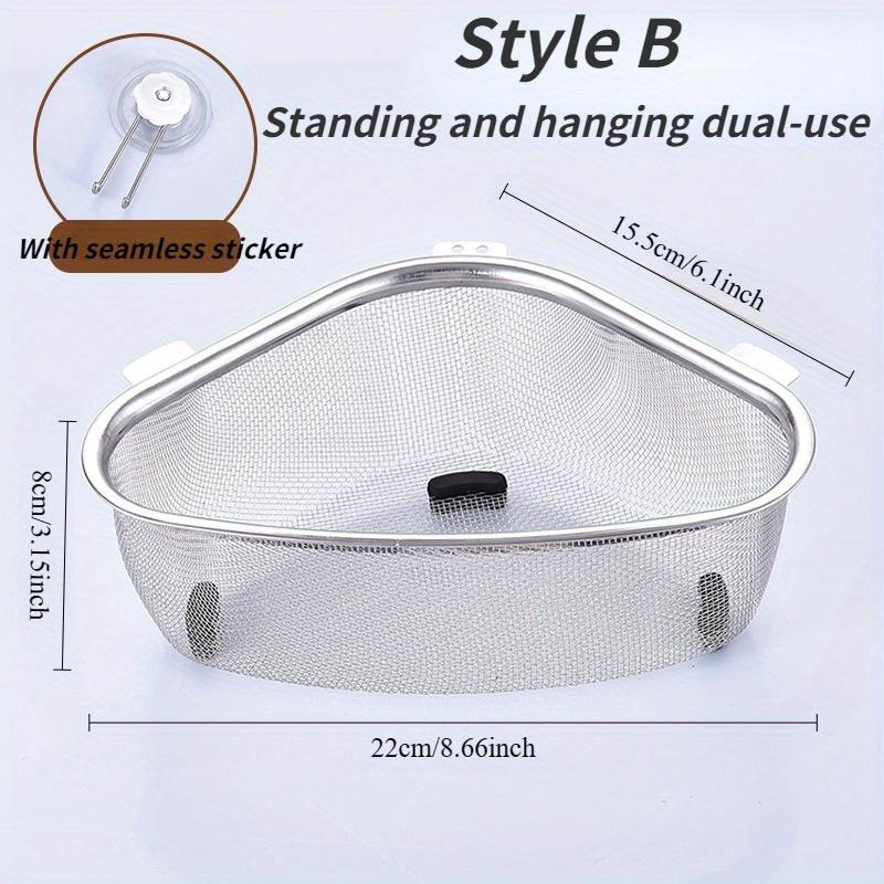 Сливная корзина для кухонной раковины, треугольная корзина для еды, овощей, фильтр для яиц, органайзер для хранения, кухонная полка, стеллаж для сушки