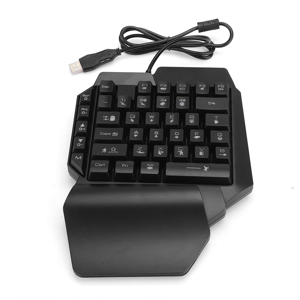 Клавиатура OneHanded для PUBG Computer Механический игровой аксессуар с эффектной подсветкой