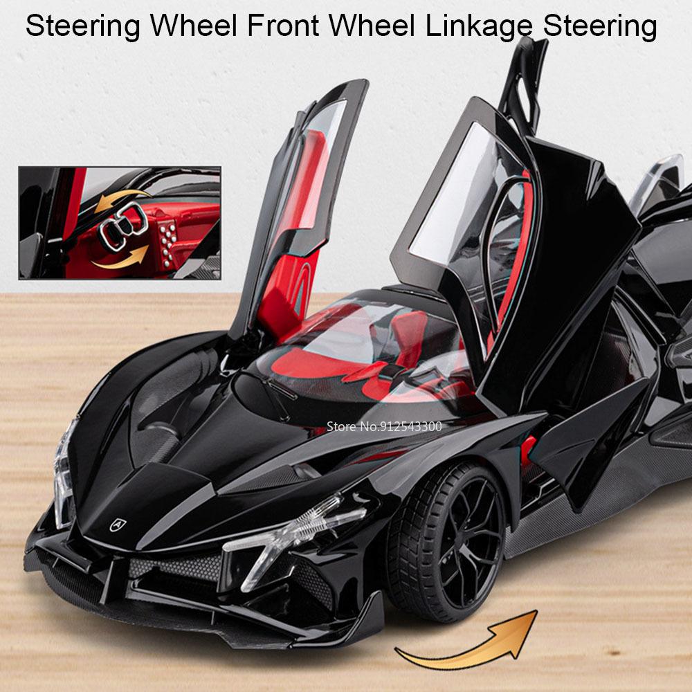 1:18 Аполлон Эво Пагани Уайра Династия Модель Автомобиля Игрушка Металлическая Литая Двери Открываются Оттяни Назад Коллекция Спортивных Автомобилей Игрушки Подарки