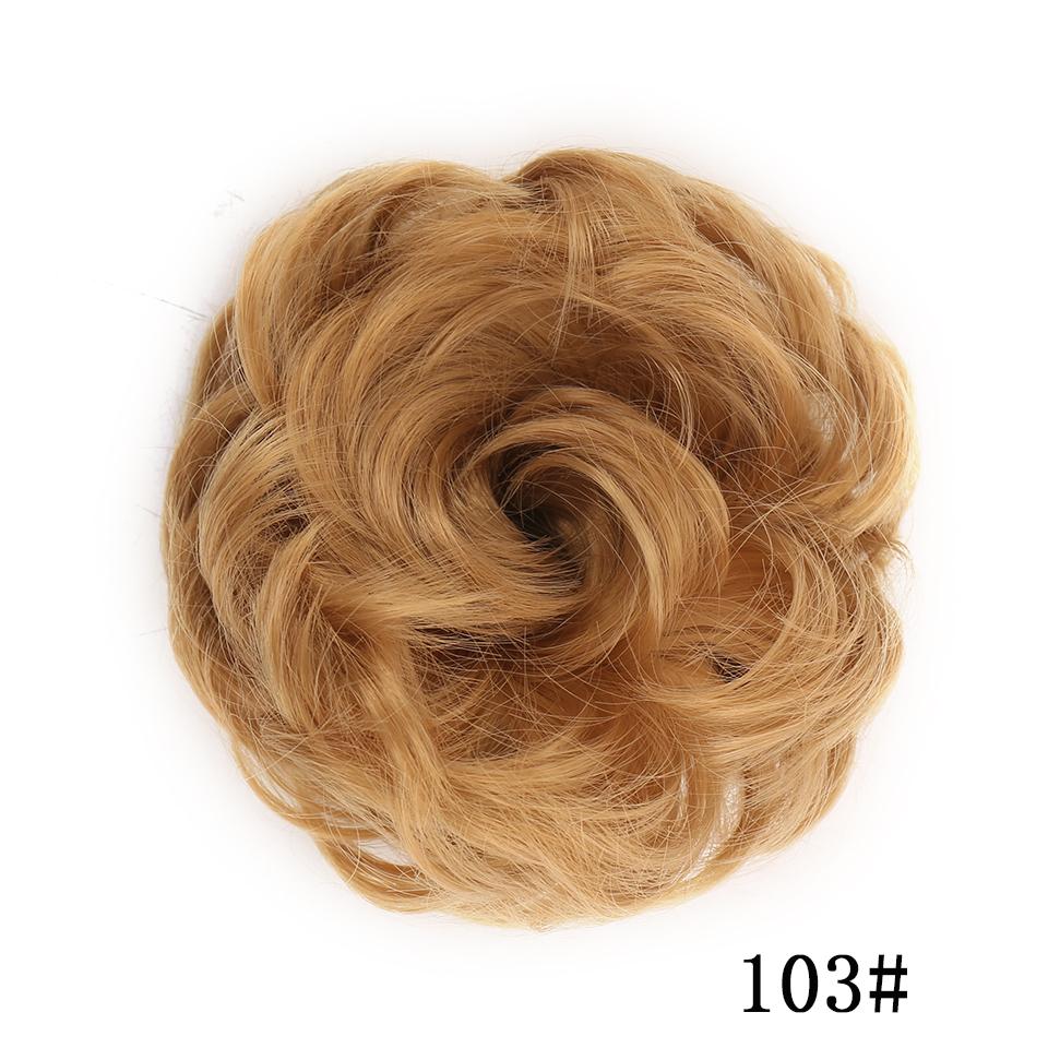 Messy Scrunchies Synthetic Hair Bun With Elastic Band Natural Fake Hair Tie Pieces Ponytail Colored Black Purple Pink Green Gray For Woman Chignon