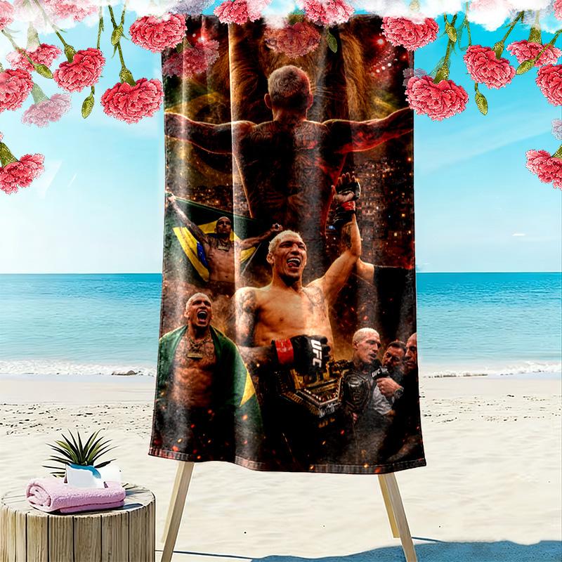 UFC Print Beach Towel, Large Soft Quick Dry Towel for Beach Camping Swimming