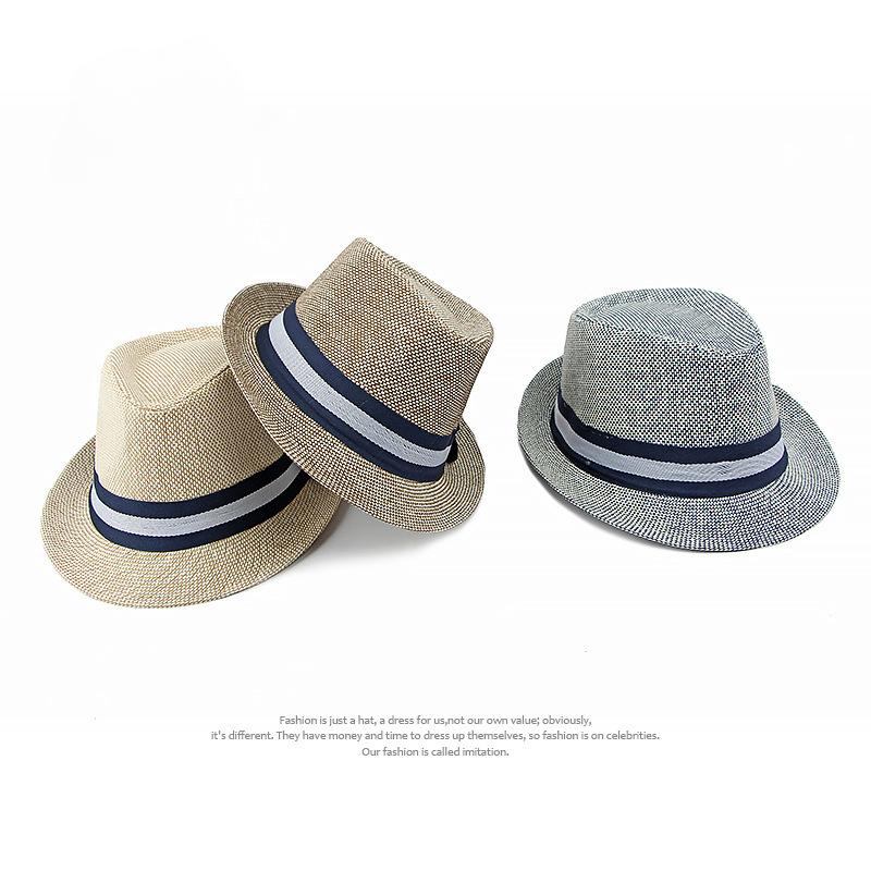 Middle-aged and Elderly Men's Top Hat Spring Summer Luxury Designer Sun Protection Beach Cap Grass Wedding Fedora Jazz Hat Party