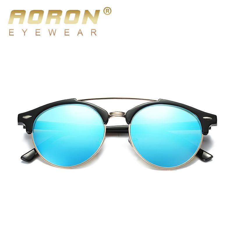 Classic Design Round Frame Men Women Black Polarized Sunglasses Outdoor Anti Glare UV400 Protection Sun Glasses