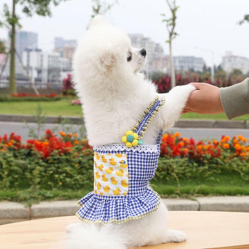 Хлопковое летнее платье для собак, мягкое платье для питомцев, юбка, платье для щенков йоркширского терьера, кошка