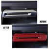2pcs Inner Door Armrest Cover Trim Accessories For Ford Mustang 2015+ Red Carbon