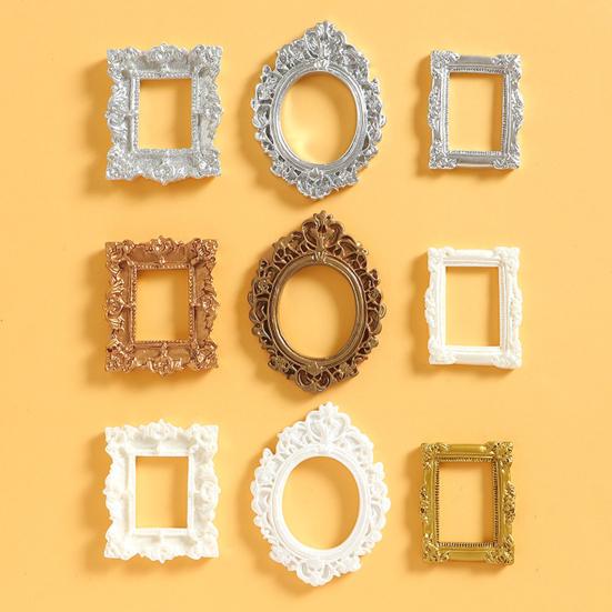 Барокко Мини Рамка для Фото Ретро Маленькая Рамка для Фото Винтаж Крошечная Рамка для Фото Аксессуары для DIY Украшений Чехлов для Телефонов Магнитов на Холодильник Поделки