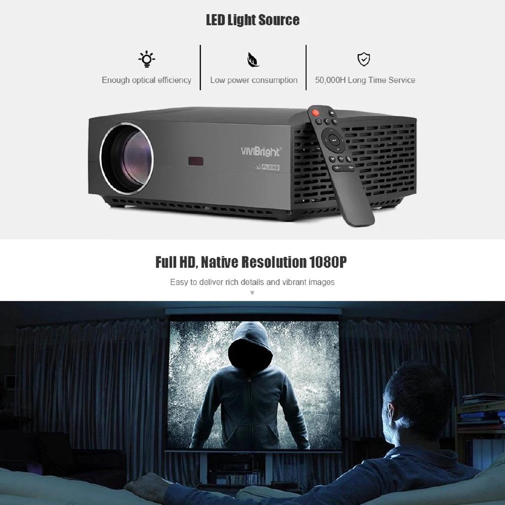 F30 4K 4200 Люмен HD Проектор ЖК 1080P 3D WIFI FHD Мини Портативный Проектор 1920x1080P Домашний Кинотеатр Видео Проектор