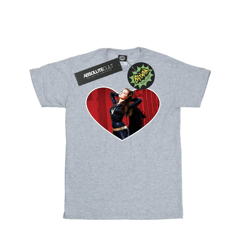 DC Comics Mens Batman TV Series Catwoman Heart T-Shirt